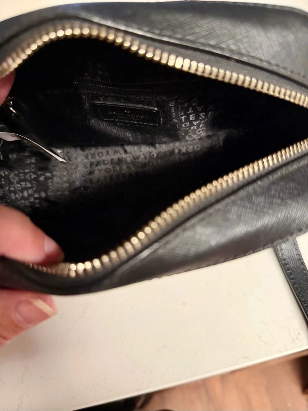 kate spade Black Crossbody Camera Bag Purse Crossbody Bag Leather